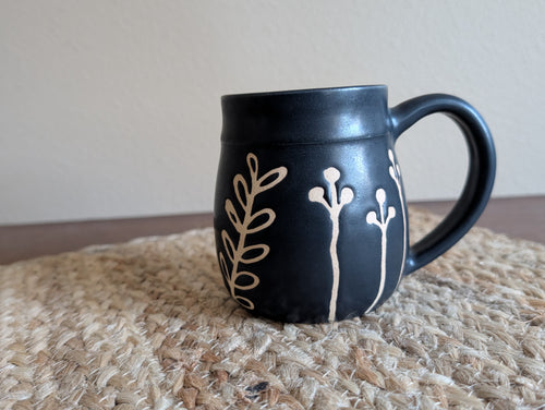 Mug - Black Botanical