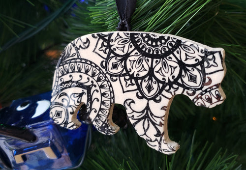 Mandala Bear Ornament